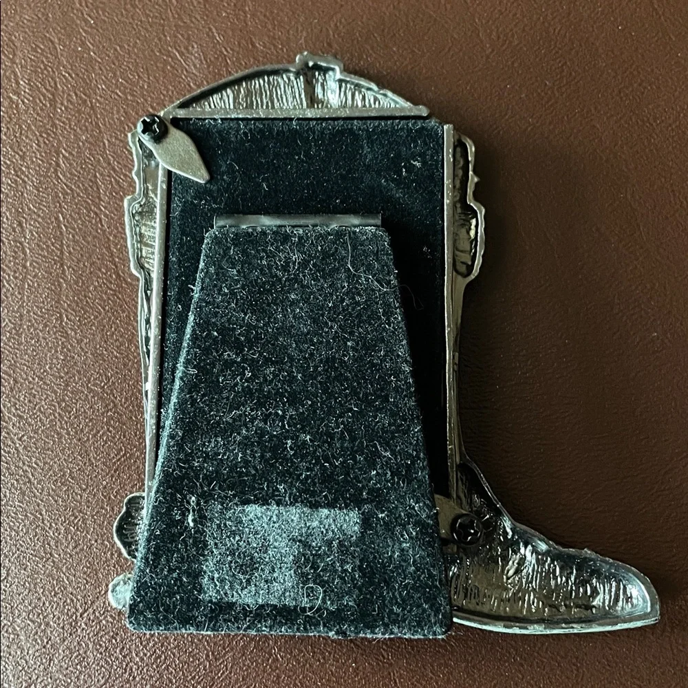 Metal TEXAS Cowboy Boot picture frame
